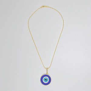 Evil Eye Lucky Pendant Necklace  18K Gold Filled Bead Necklace